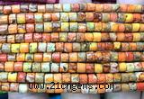 CDE3602 15 inches 4*4mm tube sea sediment jasper beads