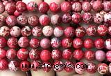 CDE3807 15 inches 8mm round red sea sediment jasper beads