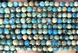 CDE3810 15 inches 4mm round blue sea sediment jasper beads