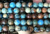 CDE3814 15 inches 10mm round blue sea sediment jasper beads