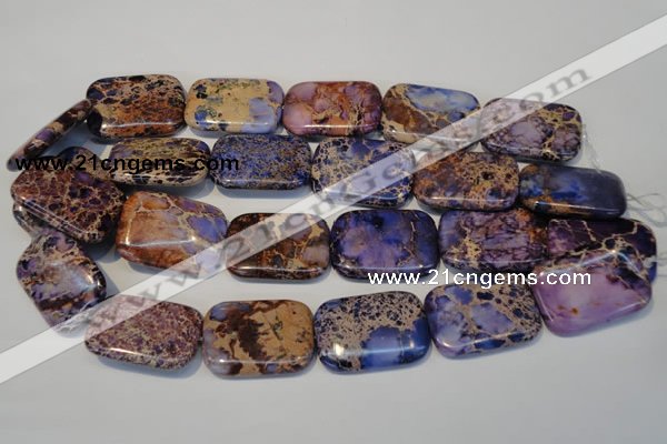 CDI442 15.5 inches 25*35mm rectangle dyed imperial jasper beads