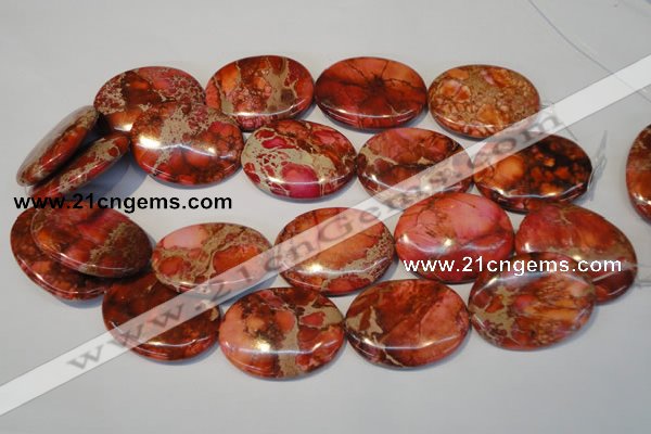 CDI536 15.5 inches 30*40mm oval dyed imperial jasper beads