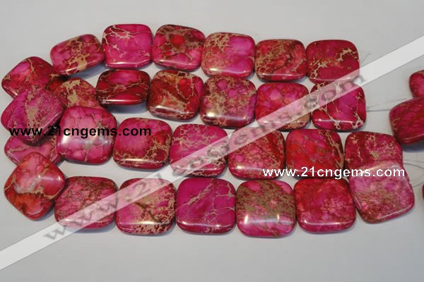 CDI627 15.5 inches 30*30mm square dyed imperial jasper beads