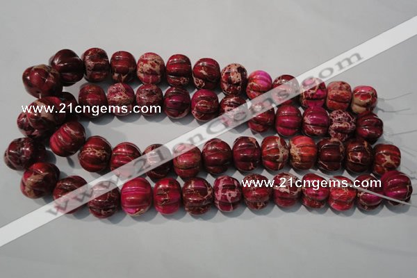 CDI767 15.5 inches 15*18mm pumpkin dyed imperial jasper beads