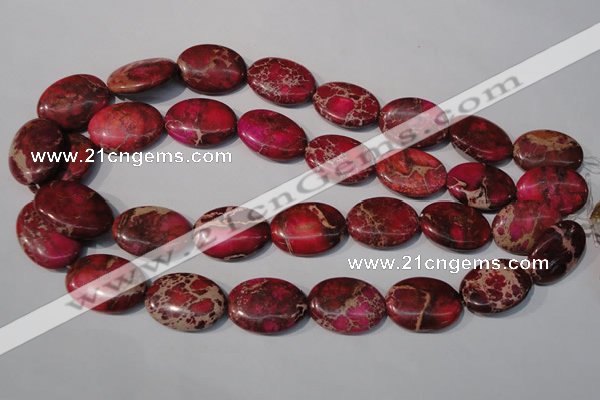 CDI783 15.5 inches 18*25mm oval dyed imperial jasper beads