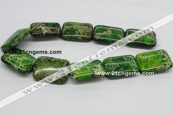 CDI96 16 inches 30*40mm rectangle dyed imperial jasper beads wholesale