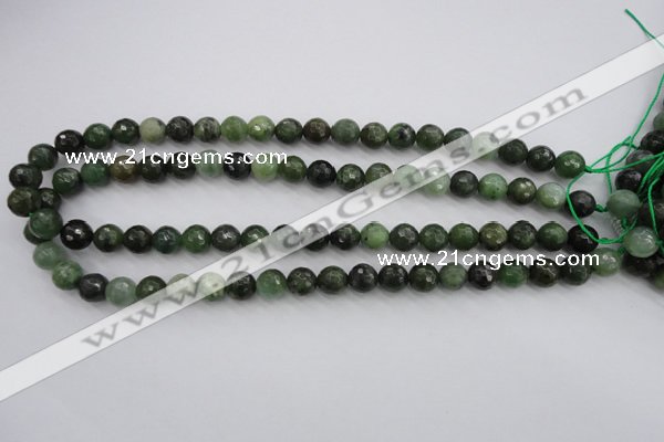 CDJ263 15.5 inches 10mm faceted round Canadian jade beads wholesale