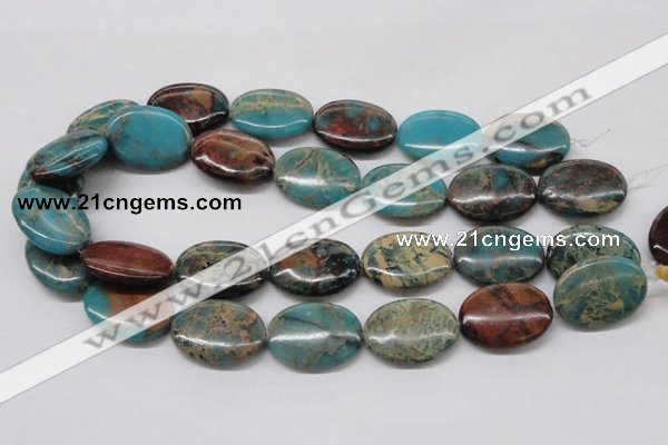 CDS18 16 inches 22*30mm oval dyed serpentine jasper beads wholesale