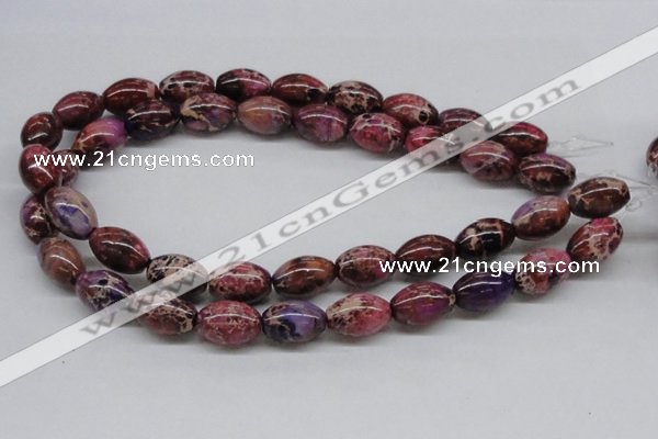 CDT32 15.5 inches 13*18mm rice dyed aqua terra jasper beads