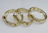 CEB137 22mm width gold plated alloy with enamel bangles wholesale