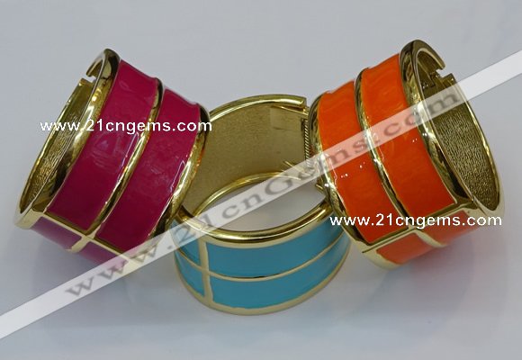 CEB187 38mm width gold plated alloy with enamel bangles wholesale