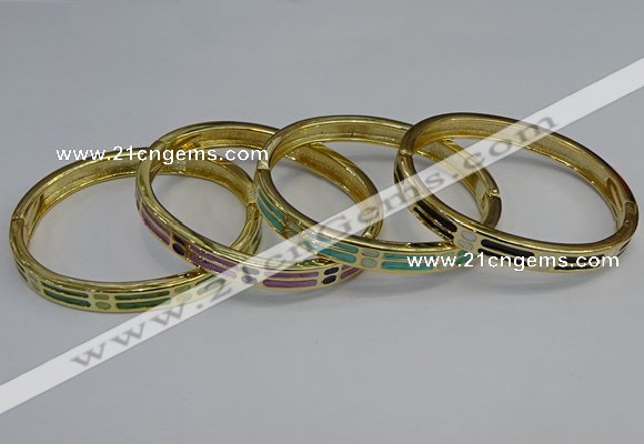 CEB84 8mm width gold plated alloy with enamel bangles wholesale