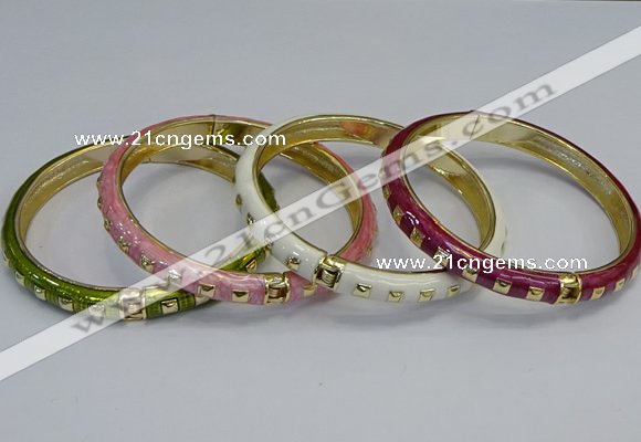 CEB89 8mm width gold plated alloy with enamel bangles wholesale