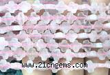 CFG1600 15 inches 8mm four leaf clover rose quartz beads wholesale