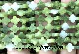 CFG1605 15 inches 8mm four leaf clover China jade beads wholesale