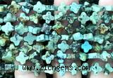 CFG1607 15 inches 8mm four leaf clover African turquoise beads