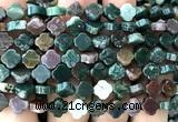 CFG1622 15 inches 8mm four leaf clover Indian agate beads