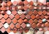 CFG1625 15 inches 8mm four leaf clover red jasper beads wholesale