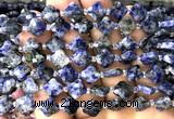 CFG1757 15 inches 10mm four leaf clover sodalite gemstone beads