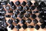 CFG1764 15 inches 10mm four leaf clover black agate beads