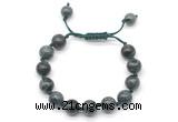 CGB8694 8mm,10mm round kambaba jasper adjustable macrame bracelets