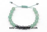 CGB9063 8mm, 10mm green aventurine & drum hematite adjustable bracelets