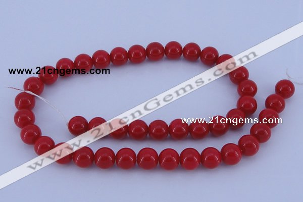 CGL853 5PCS 16 inches 14mm round heated glass pearl beads wholesale