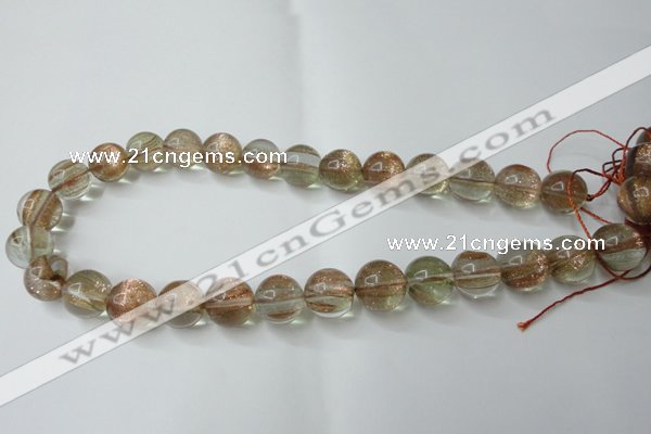 CGQ62 15.5 inches 16mm round gold sand quartz beads wholesale