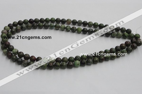 CGR02 16 inches 8mm round green rain forest stone beads wholesale