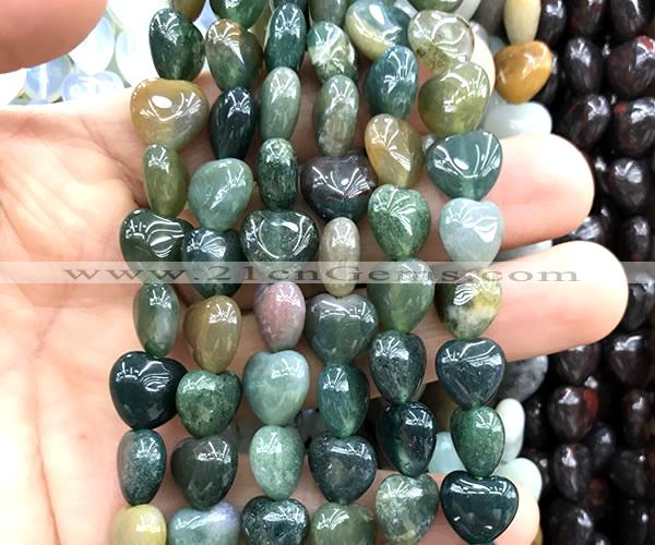 CHG163 15 inches 12mm heart Indian agate beads wholesale