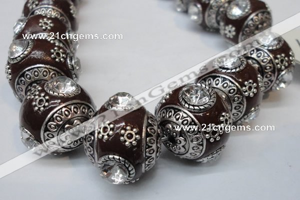 CIB194 19mm round fashion Indonesia jewelry beads wholesale