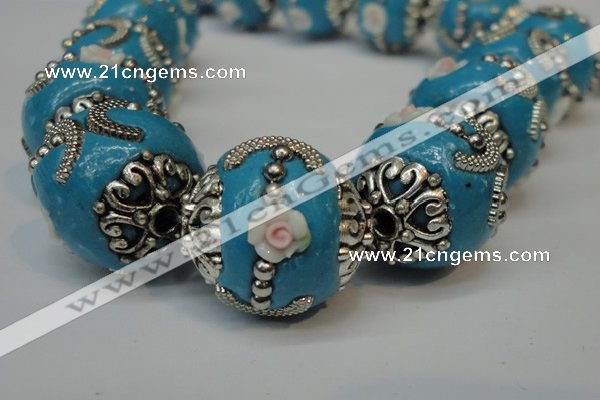 CIB211 17mm round fashion Indonesia jewelry beads wholesale