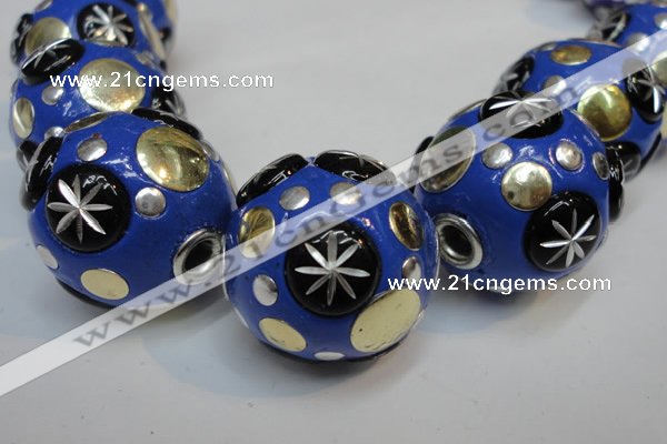 CIB365 23mm round fashion Indonesia jewelry beads wholesale