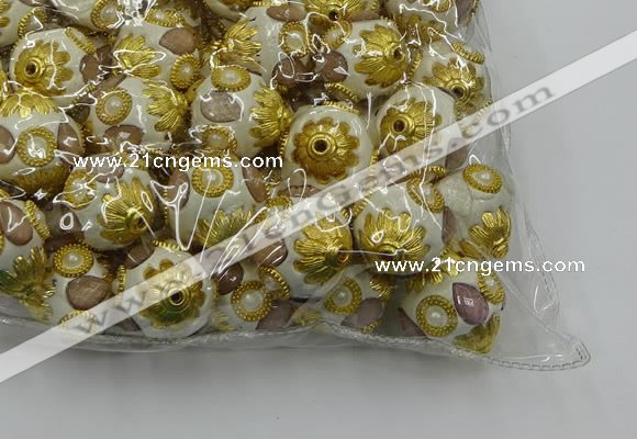 CIB525 22mm round fashion Indonesia jewelry beads wholesale