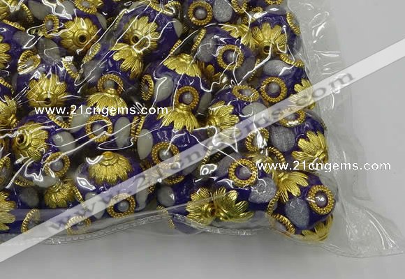 CIB537 22mm round fashion Indonesia jewelry beads wholesale