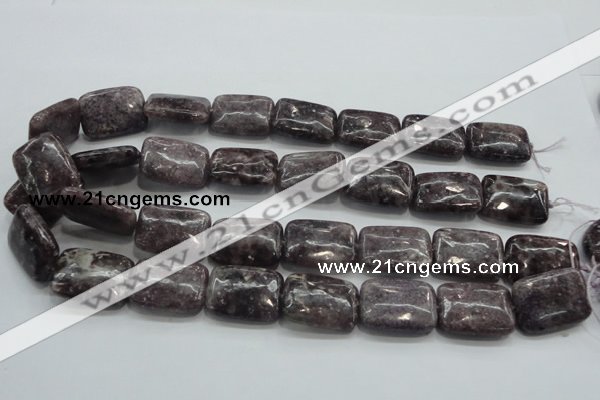 CLI07 15.5 inches 18*25mm rectangle natural lilac jasper beads wholesale