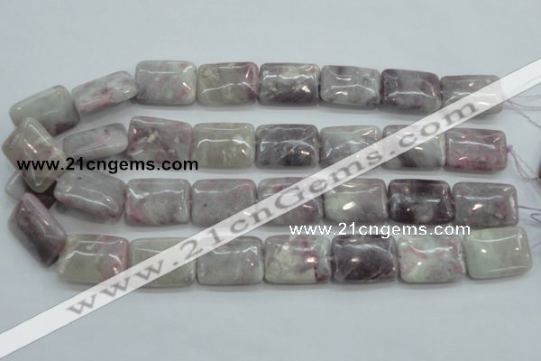 CLI64 15.5 inches 18*25mm rectangle natural lilac jasper beads wholesale