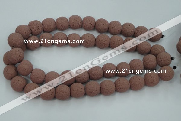 CLV364 15.5 inches 18mm ball dyed lava beads wholesale