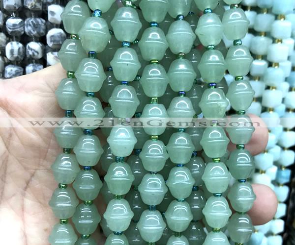 CME617 15 inches 10*11mm bicone green aventurine jade beads