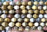 CME624 15 inches 10*11mm bicone yellow crazy lace agate beads