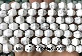 CME626 15 inches 10*11mm bicone white howlite turquoise beads