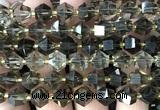 CME805 15 inches 8*10mm faceted bicone smoky quartz beads