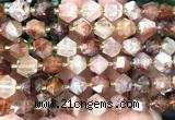 CME813 15 inches 8*10mm faceted bicone red quartz beads