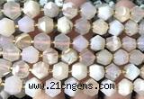 CME821 15 inches 8*10mm faceted bicone sakura agate beads