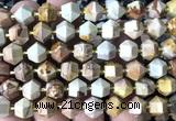 CME822 15 inches 8*10mm faceted bicone African agate beads