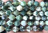 CME823 15 inches 8*10mm faceted bicone tree agate beads