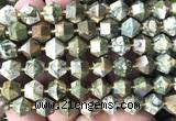 CME884 15 inches 8*10mm faceted bicone rhyolite gemstone beads