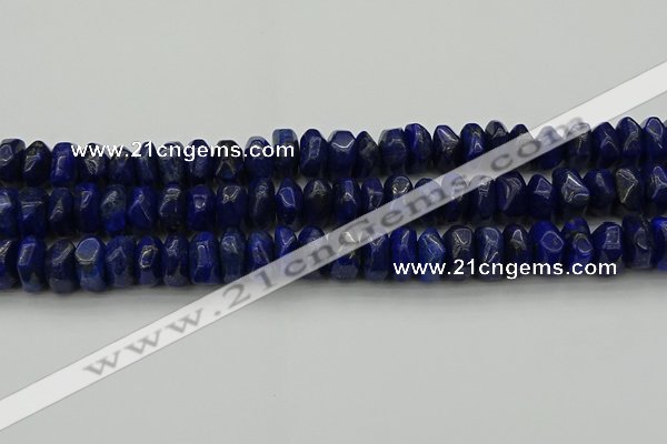 CNG1188 15.5 inches 6*14mm - 8*14mm nuggets lapis lazuli beads