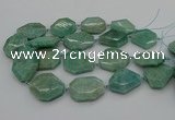CNG5353 15.5 inches 20*30mm - 35*45mm faceted freeform amazonite beads