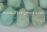 CNG5692 15.5 inches 12*16mm - 15*20mm faceted nuggets amazonite beads